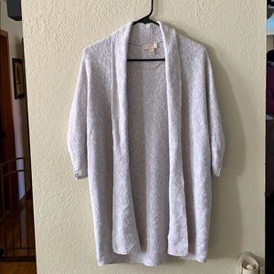 LOFT light gray cardigan.